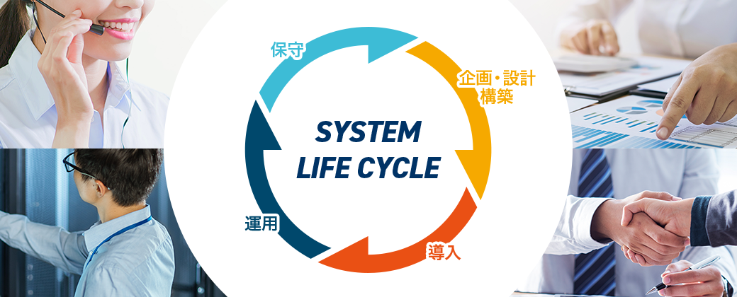 SYSTEM LIFE CYCLE 企画・設計構築 導入 運用 保守